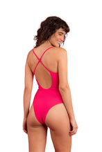 Charger l'image dans la galerie, Model Back: Rio De Sol Une Pièce Dots-Virtual-Pink Julia