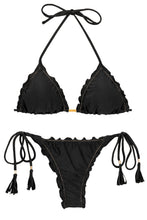 Charger l'image dans la galerie, Product Front: Rio De Sol Ensemble Set Shimmer-Black Frufru-Fio