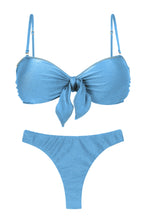 Charger l'image dans la galerie, Product Front: Rio De Sol Ensemble Set Shimmer-Baltic-Sea Bandeau-Knot Nice-Fio