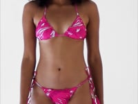 Charger et lire la vidéo dans la visionneuse de la Galerie, Video: Rio De Sol Bas Bottom Pink-Palms Frufru