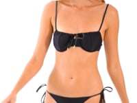 Charger et lire la vidéo dans la visionneuse de la Galerie, Video: Rio De Sol Haut Top Shimmer-Black Balconet-Tie