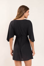 Charger l'image dans la galerie, Model Back: Rio De Sol Mini Dress Black Mini Dress