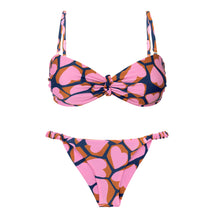 Charger l'image dans la galerie, Product Front: Rio De Sol Ensemble Set Amore-Pink Bandeau-Crispy Cheeky-Crispy