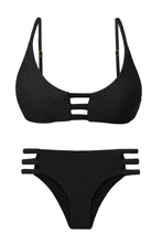 Charger l'image dans la galerie, Product Front: Rio De Sol Ensemble Set Bora-Black Bra-Trio Madrid-Trio