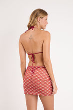 Charger l'image dans la galerie, Model Back: Rio De Sol Jupe De Page Floral-Scales Mini Skirt Ruched
