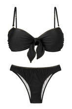 Charger l'image dans la galerie, Product Front: Rio De Sol Ensemble Set Shimmer-Black Bandeau-No Essential
