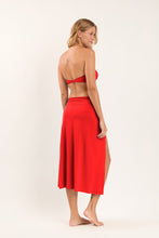 Charger l'image dans la galerie, Model Back: Rio De Sol Jupe De Page Rouge Long-Skirt-Knot
