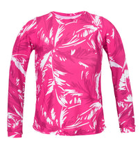Charger l'image dans la galerie, Product Front: Rio De Sol Haut Top Pink-Palms Rash-Guard
