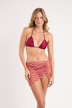 Charger l'image dans la galerie, Model Front: Rio De Sol Jupe De Page Floral-Scales Mini Skirt Ruched
