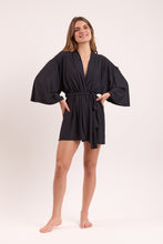 Charger l'image dans la galerie, Image 06: Rio De Sol Robe De Plage Black Kimono
