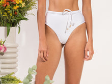 Charger l&#39;image dans la galerie, Bottom Shimmer-White Belted-High-Waist
