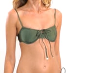 Charger et lire la vidéo dans la visionneuse de la Galerie, Video: Rio De Sol Ensemble Set Shimmer-Croco Balconet-Tie Cheeky-Tie-Gold
