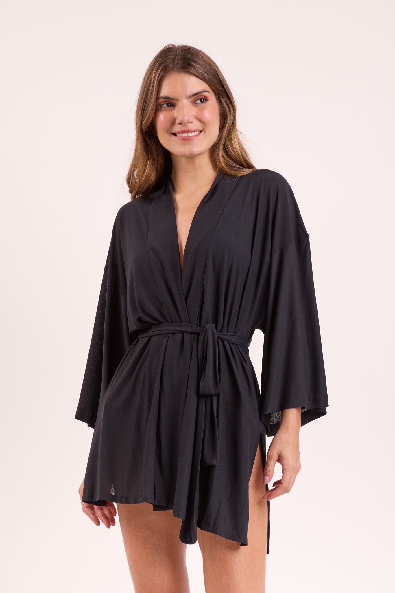 Gallery: Rio De Sol Robe De Plage Black Kimono