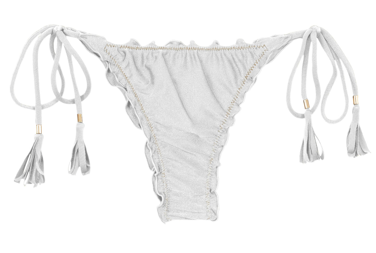 Product Front: Rio De Sol Bas Bottom Shimmer-White Frufru-Fio