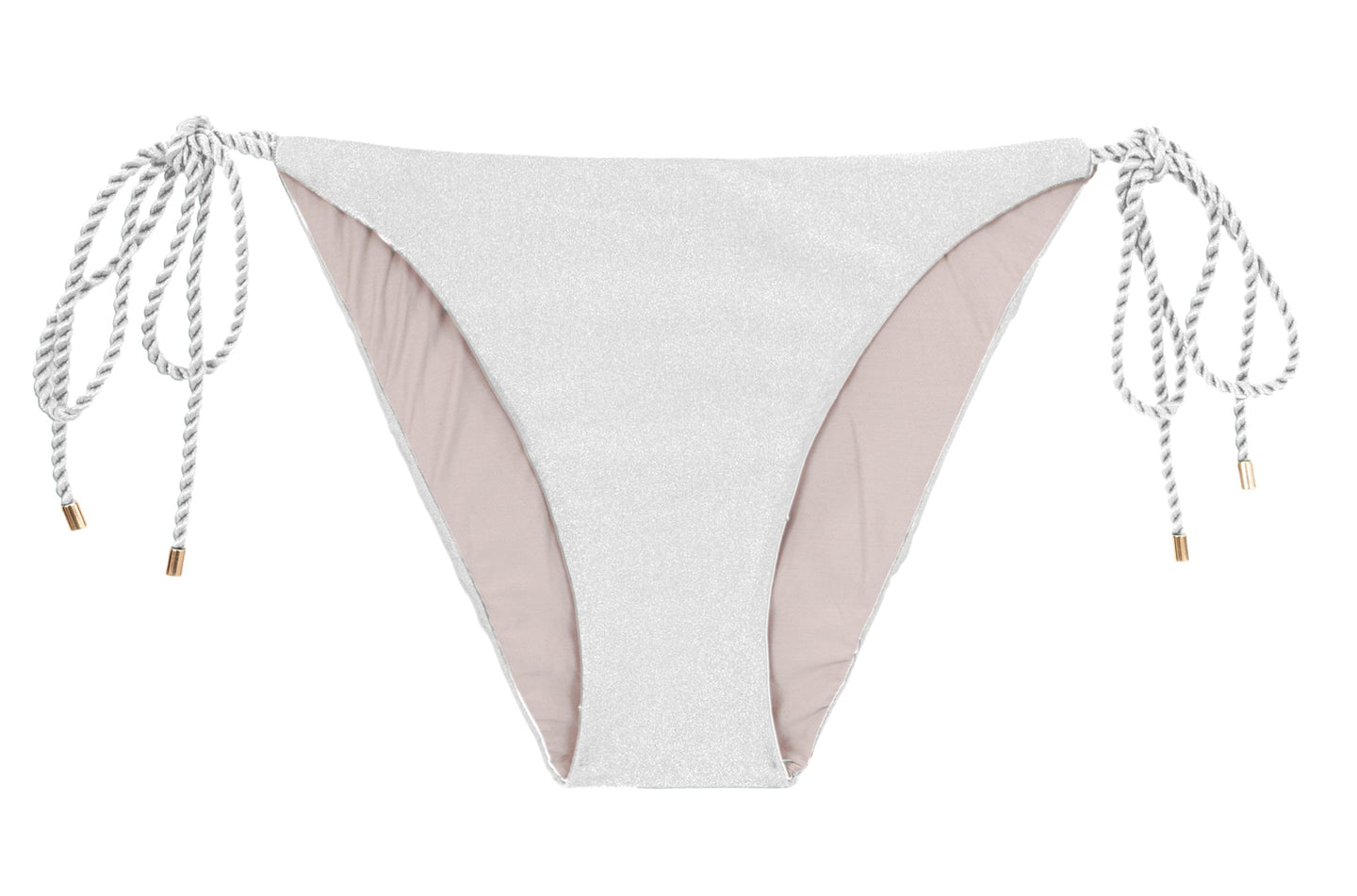 Product Front: Rio De Sol Bas Bottom Shimmer-White Ibiza-Rope