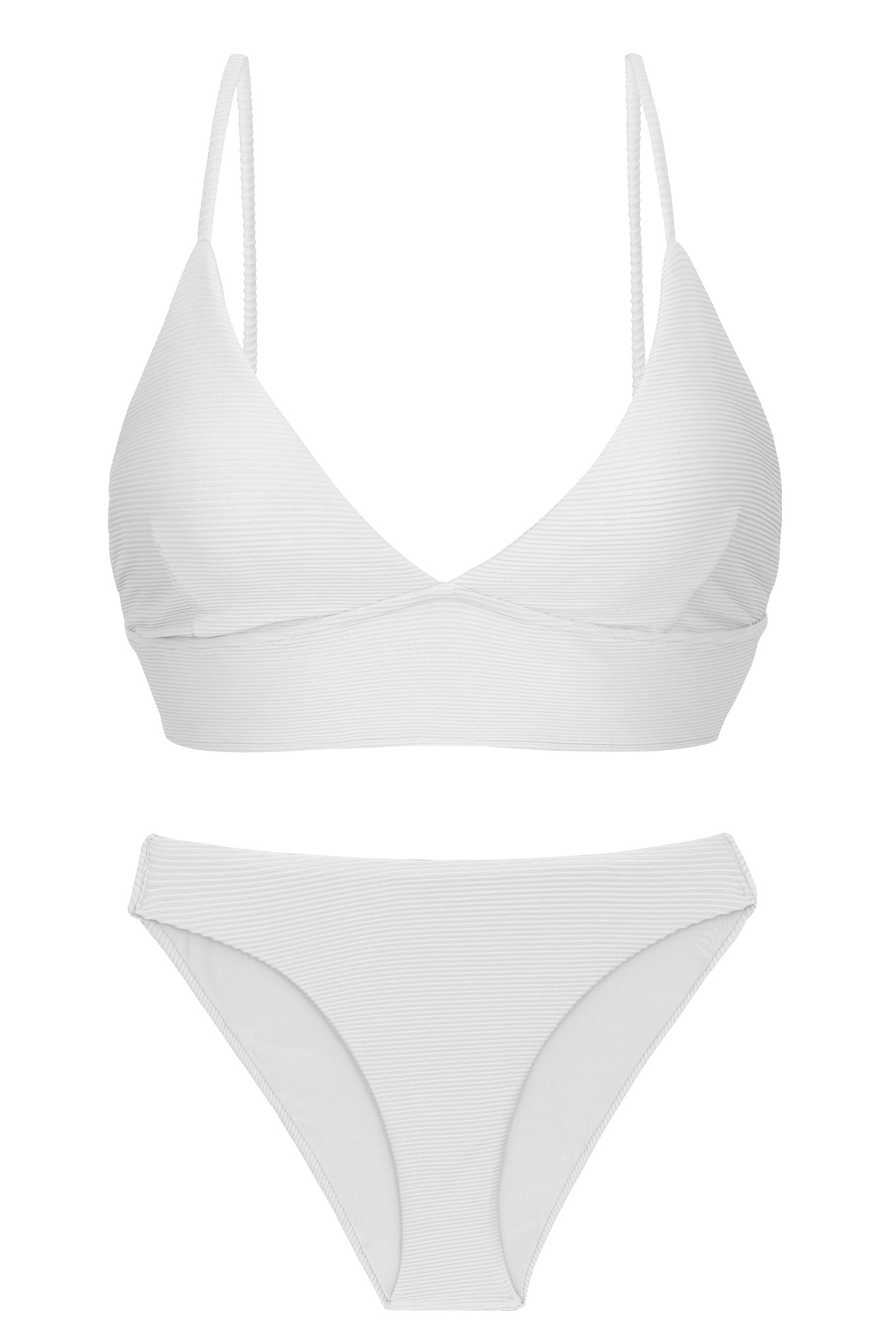 Product Front: Rio De Sol Ensemble Set Cotele-Branco Tri-Tank Comfy