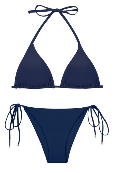 Product Front: Rio De Sol Ensemble Set Navy Tri-Inv Lacinho