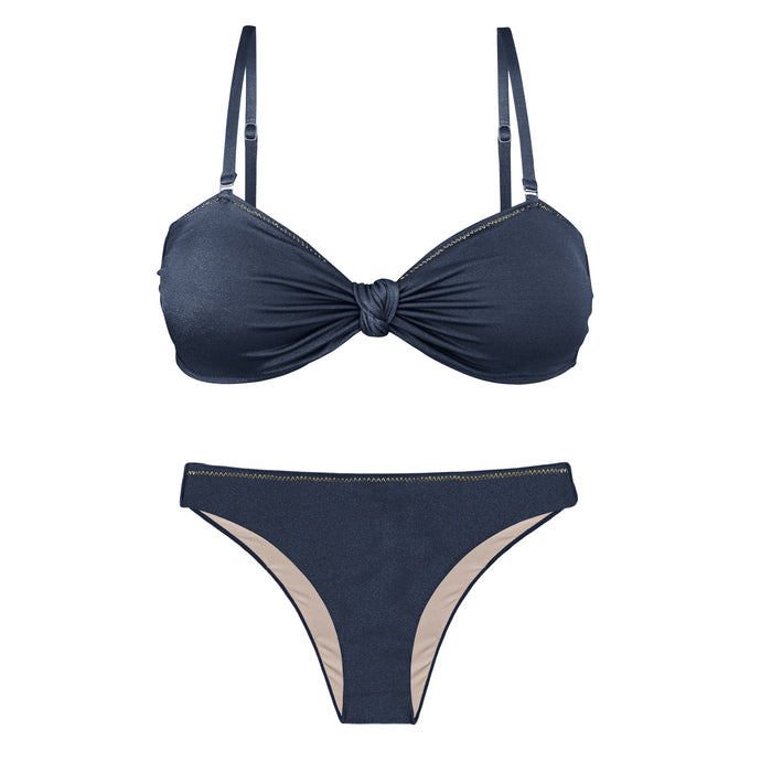 Product Front: Rio De Sol Ensemble Set Shark Bandeau-Joy Essential