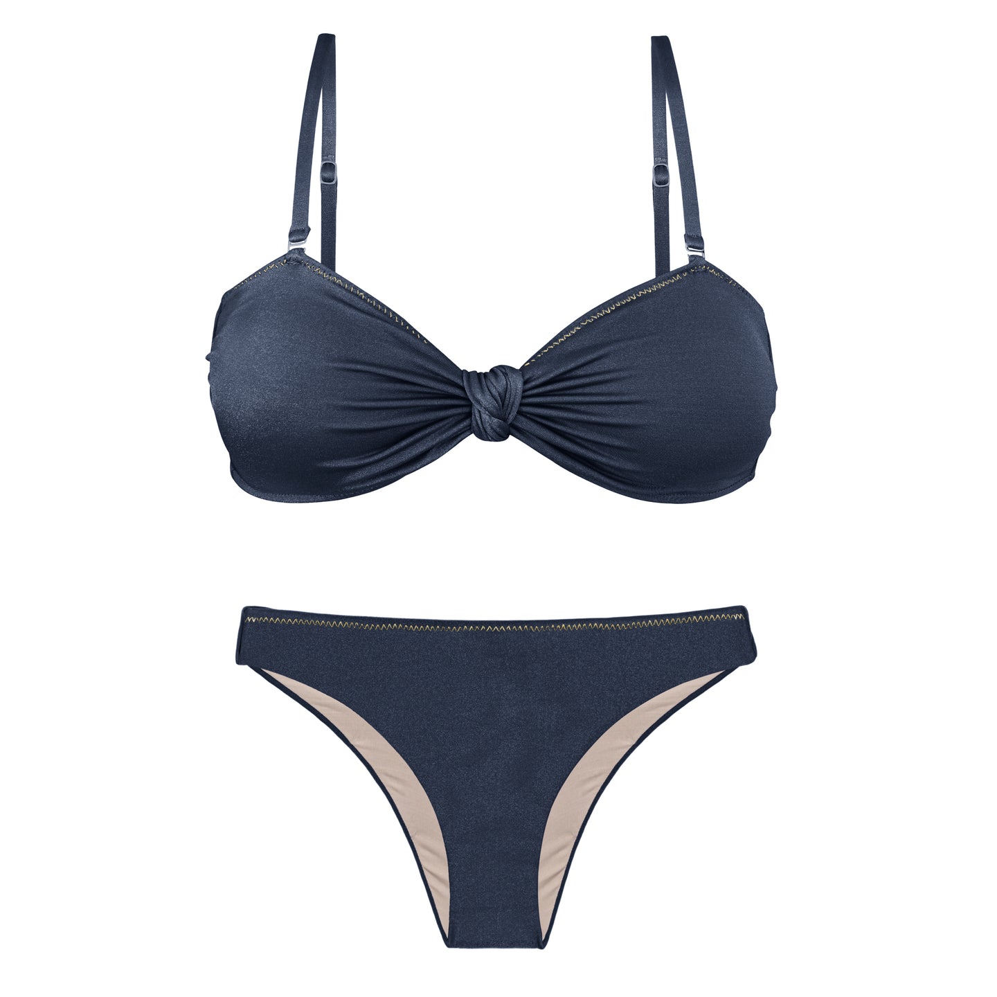 Product Front: Rio De Sol Ensemble Set Shark Bandeau-Joy Essential