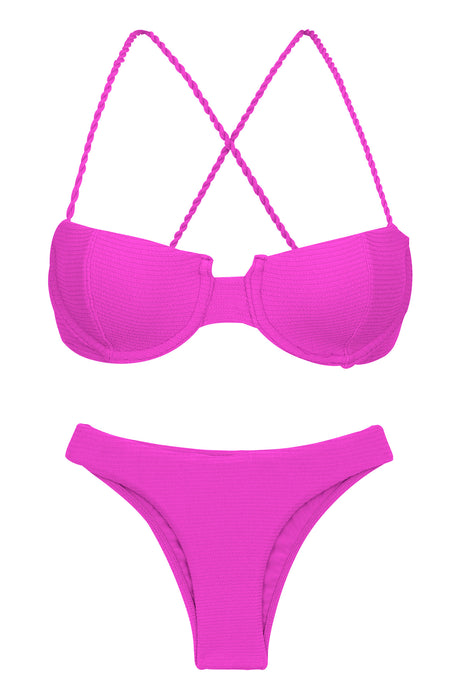 Product Front: Rio De Sol Ensemble Set St-Tpz-Pink Balconet Essential